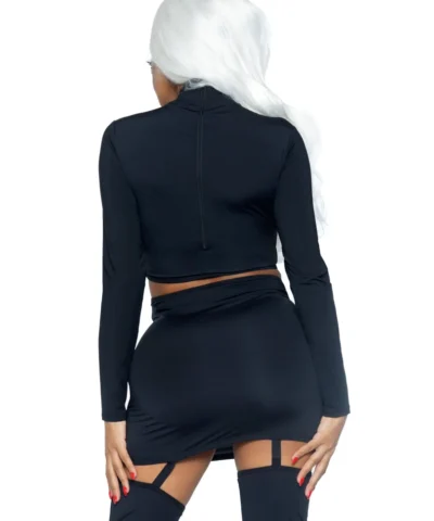 Leg Avenue Golden Skeleton Crop Top And Skirt Spooky