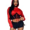 Leg Avenue Devil Cropped Hoodie Witches Vampire And Devils