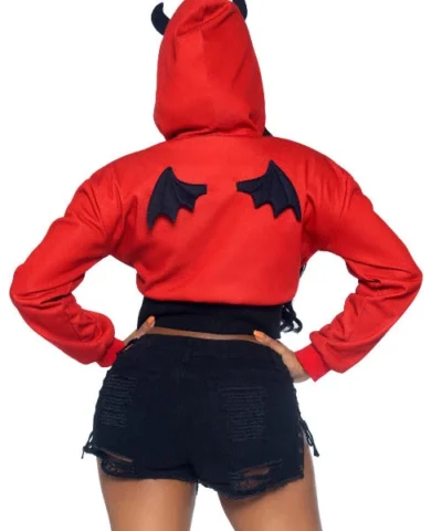 Leg Avenue Devil Cropped Hoodie Witches Vampire And Devils