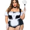 Leg Avenue Plus Foxy Frenchie Maid Costume Maids