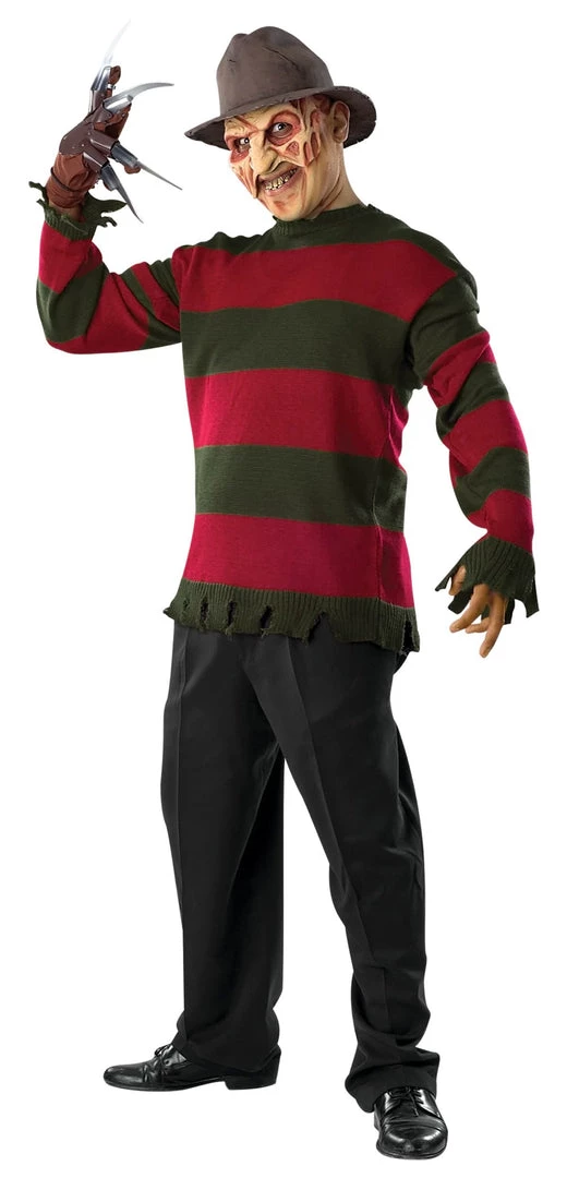 Rubies Mens Licensed Costumes Rubie's Men's Nightmare On Elm St Deluxe Freddy Sweater With Mask