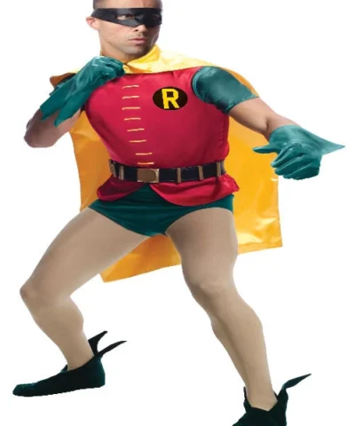 Rubies Grand Heritage Adult Robin Costume - Classic Batman TV Show 1966