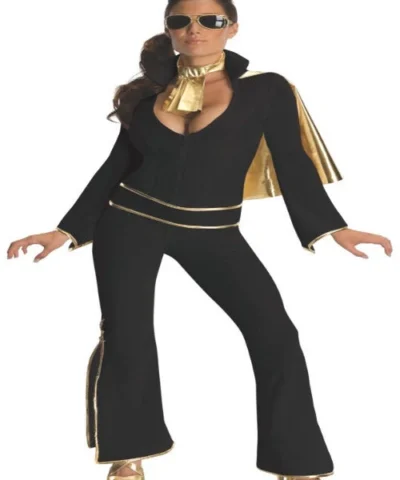 Rubies Ladies Licensed Costumes Secret Wishes Black Women’s Elvis Presley Costume
