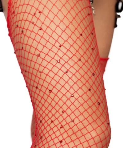 Leg Avenue Embellished Collection Sandra Rhinestone Fishnet Stockings