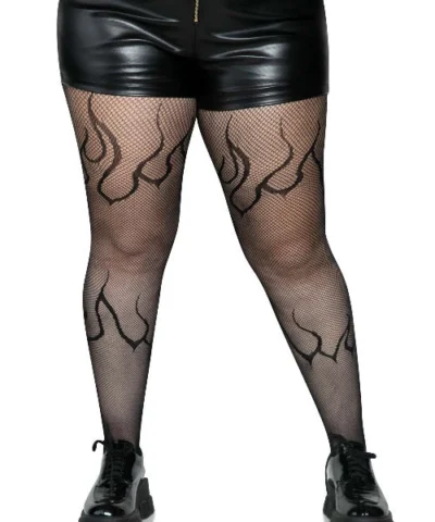 Leg Avenue Flame Fishnet Tights