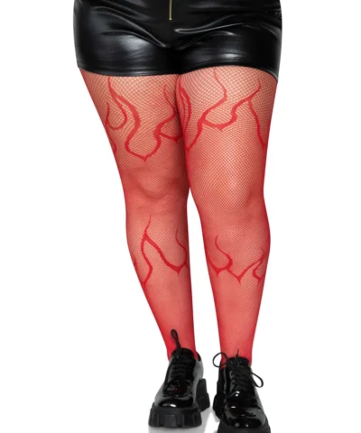 Leg Avenue Flame Fishnet Tights