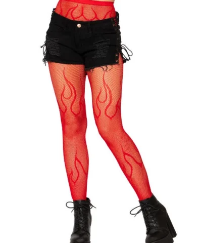 Leg Avenue Flame Fishnet Tights