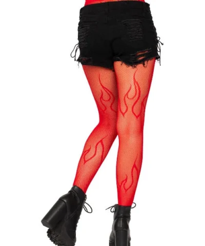 Leg Avenue Flame Fishnet Tights
