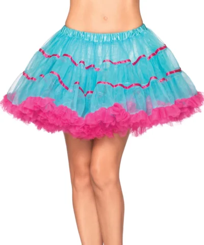 Leg Avenue Layered Satin Striped Tulle Petticoat