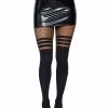 Leg Avenue Net & Lace Tights Ada Tights With Fishnet Accent