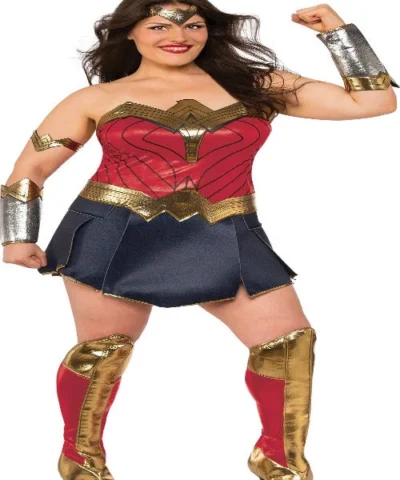 Rubies Adult Deluxe Wonder Woman Plus Justice League Costume