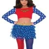 Rubies Adult Wonder Woman Crop Top Ladies Licensed Costumes