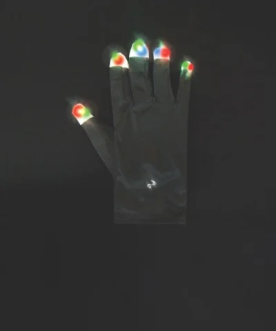 Rubies Black LED Light-Up Gloves