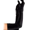 Leg Avenue Gloves & Arm Warmers Black Stretch Velvet Opera Length Gloves