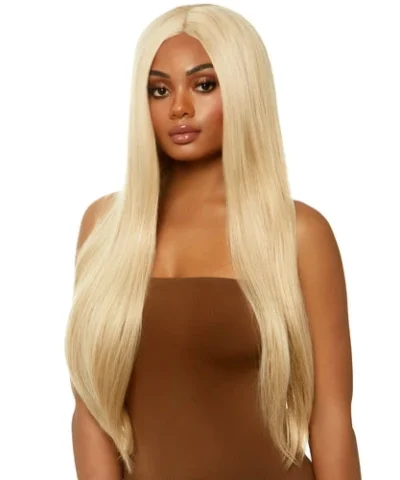 Leg Avenue 33 Inch Long Straight Center Part Wig Wigs