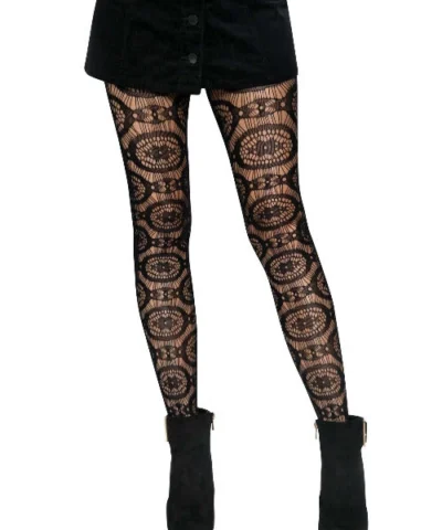 Leg Avenue Net & Lace Tights Boho Crochet Net Tights