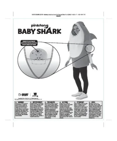 Rubies Buy Adult Baby Shark Daddy Shark Costume Mens Licensed Costumes