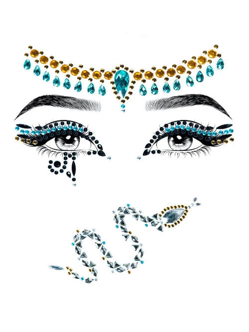 Leg Avenue Costume Jewelry Cleopatra Adhesive Face Jewels Sticker