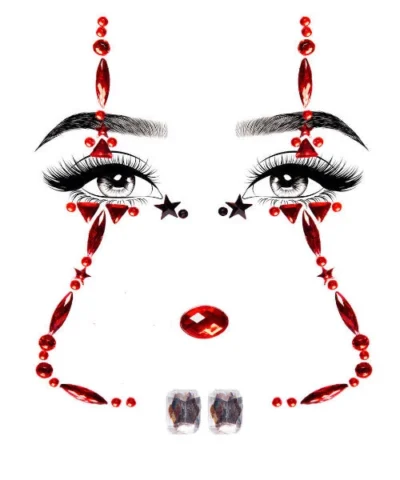 Leg Aveue Clown Adhesive Face Jewels Sticker Circus & Clowns