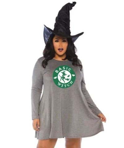 Leg Avenue Curvy Basic Witch Jersey Dress