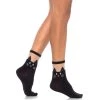 Legavenue Socks And Anklets Daphne Black Cat Ankle Socks
