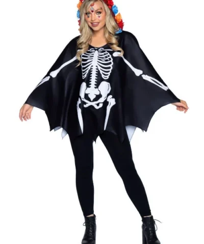 Leg Avenue Day Of The Dead Costume Poncho