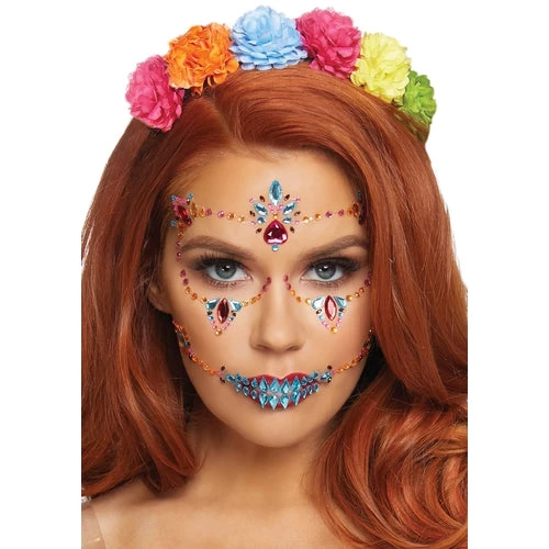Leg Avenue Day Of The Dead Jewels Sticker Costume Jewelry