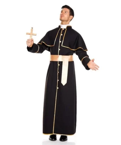 Music Legs Mens Classic Fun Deluxe Priest Costume
