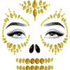 Leg Avenue Sugar Skull Adhesive Face Jewels Sticker. Costume Jewelry