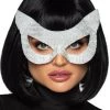 Leg Avenue Face Mask Faux Rhinestone Cat Mask