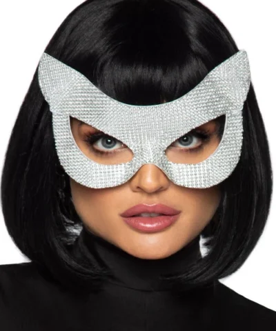 Leg Avenue Face Mask Faux Rhinestone Cat Mask