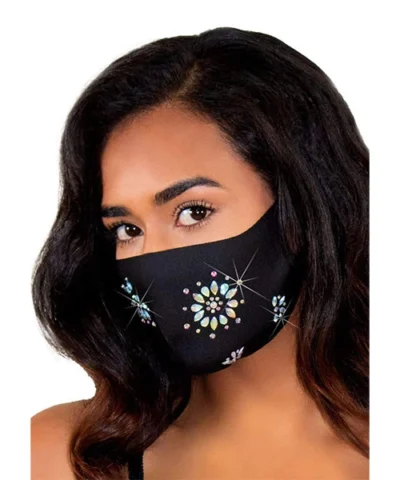 Leg Avenue Fleur Rhinestone Face Mask