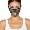Leg Avenue Gold Foil Skull Face Mask
