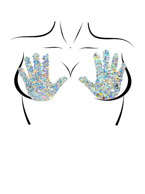 Leg Avenue Handsy Adhesive Holographic Confetti Nipple Stickers