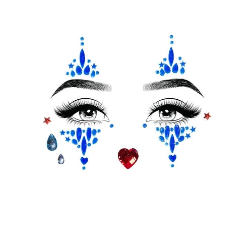 Leg Avenue Harlequin Clown Jewels Sticker