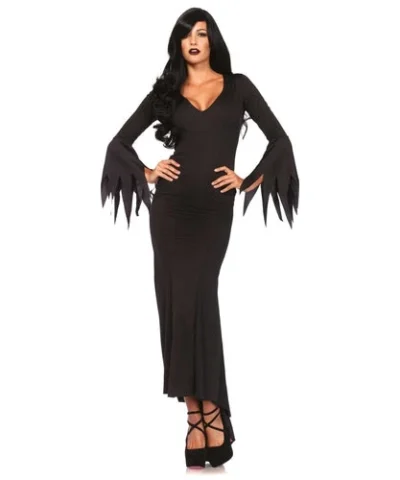 Leg Avenue High Slit Floor Length Bodycon Gothic Dress Witches Vampire And Devils
