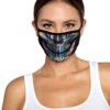 Leg Avenue Iridescent Foil Skull Face Mask