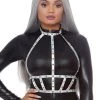 Leg Avenue Iridescent Studded Body Harness