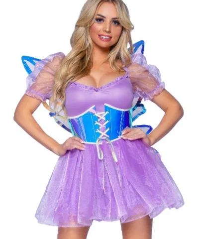 Leg Avenue Iridescent Vinyl Waist Cincher Fairy Wings Best Selling Products