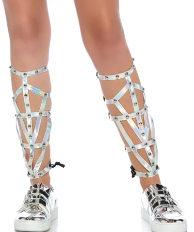 Leg Avenue Festival & Rave Iridescent Studded Shin Guards