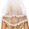 Leg Avenue Lace Trimmed Bridal Veil Costume Headpiece Best Selling Products