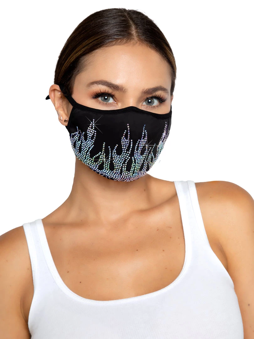 Leg Avenue Fire & Ice Rhinestone Face Mask
