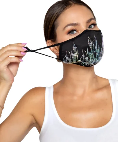 Leg Avenue Fire & Ice Rhinestone Face Mask