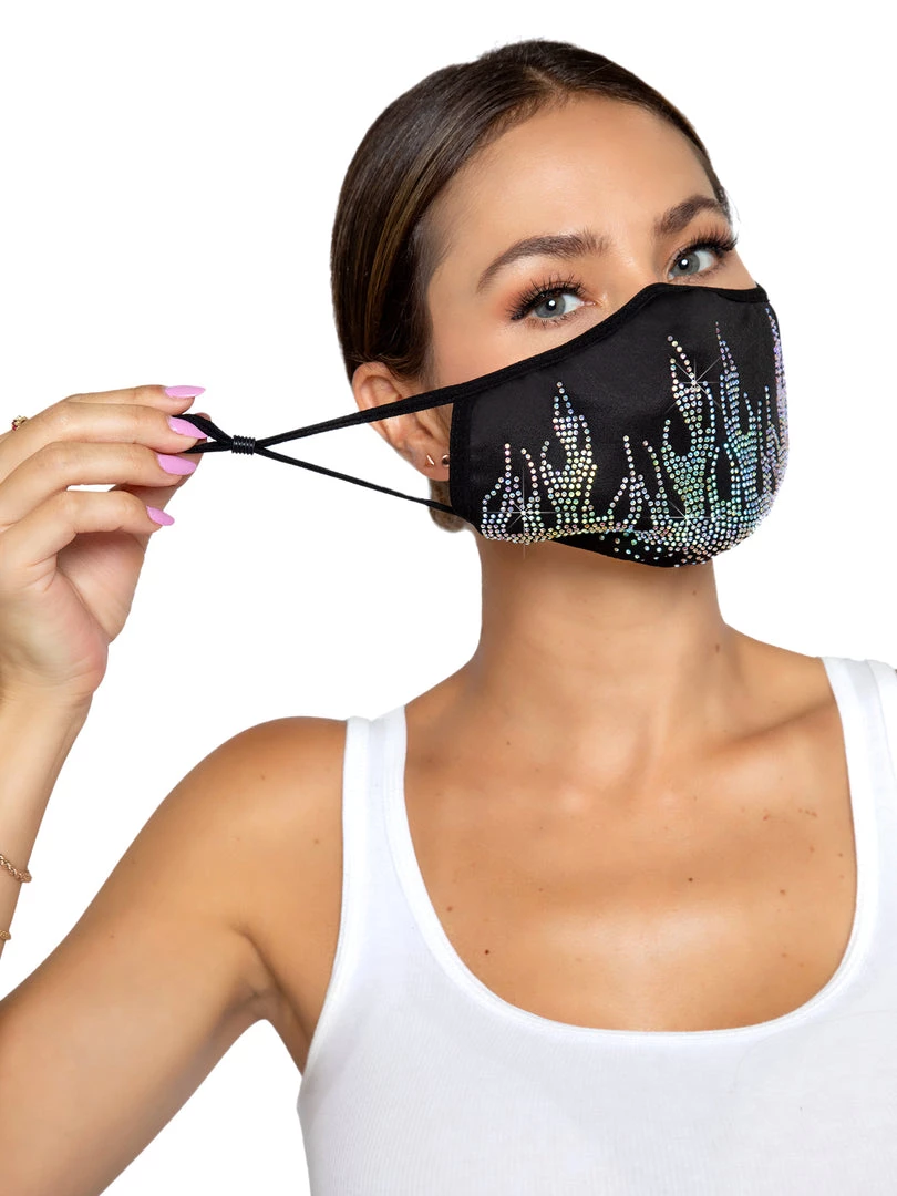 Leg Avenue Fire & Ice Rhinestone Face Mask