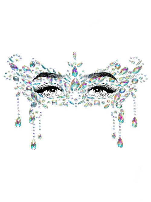 Leg Avenue Masquerade Adhesive Face Jewels Sticker Costume Jewelry