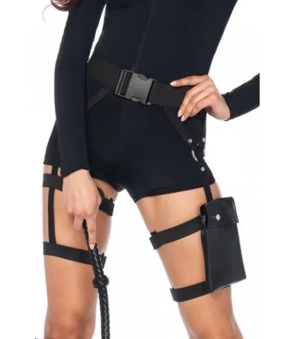 Leg Avenue Multi Strap Garter Utility Belt With Pocket