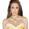 Roma Womens Shell Necklace Costume Jewelry