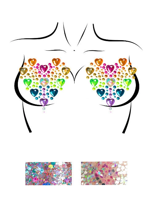 Leg Avenue Prism Adhesive Jewel Nipple Stickers Costume Jewelry