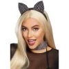 Leg Avenue Weapons Props And Kits Rhinestone Cat Ear Costume Kit