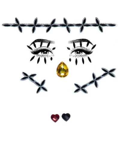 Leg Avenue Stitches Adhesive Face Jewels Sticker Costume Jewelry